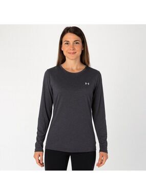 Under Armour HeatGear Charcoal Long Sleeve Tee Women’s Medium | Thumb Hole